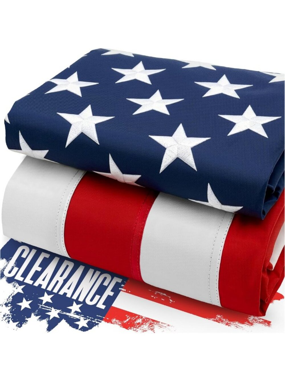 Heavy Duty 3x5 Outdoor American Flag - Embroidered Stars, UV Protected, Weather